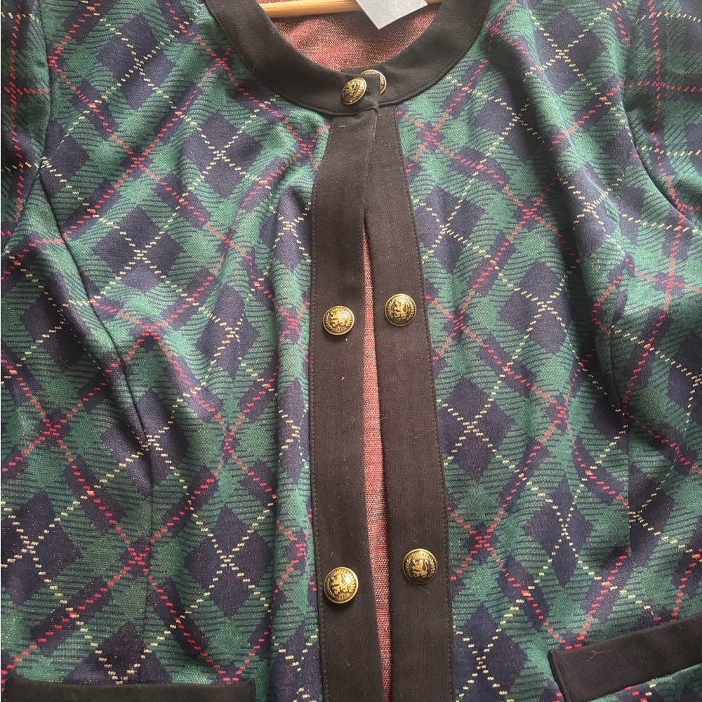 Tommy Hilfiger Green Plaid Jacket